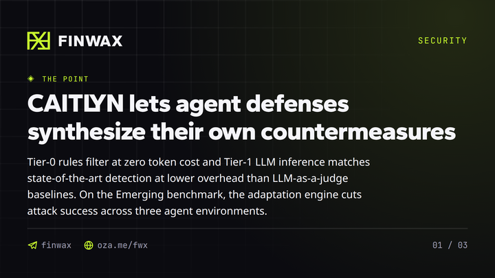 CAITLYN lets agent defenses synthesize their own countermeasures