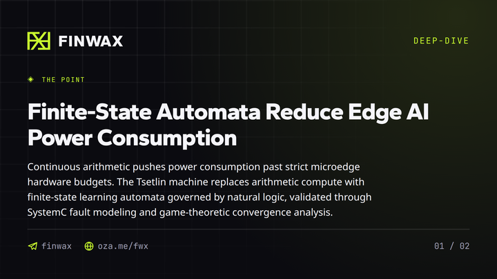 Finite-State Automata Reduce Edge AI Power Consumption